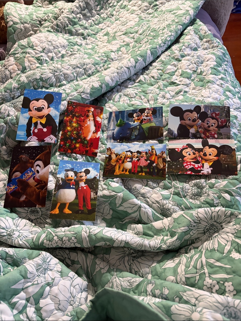 Disney Mickey Minnie & Friends Foil Stars Pixie Dust Sparkle Postcard Lot of 8